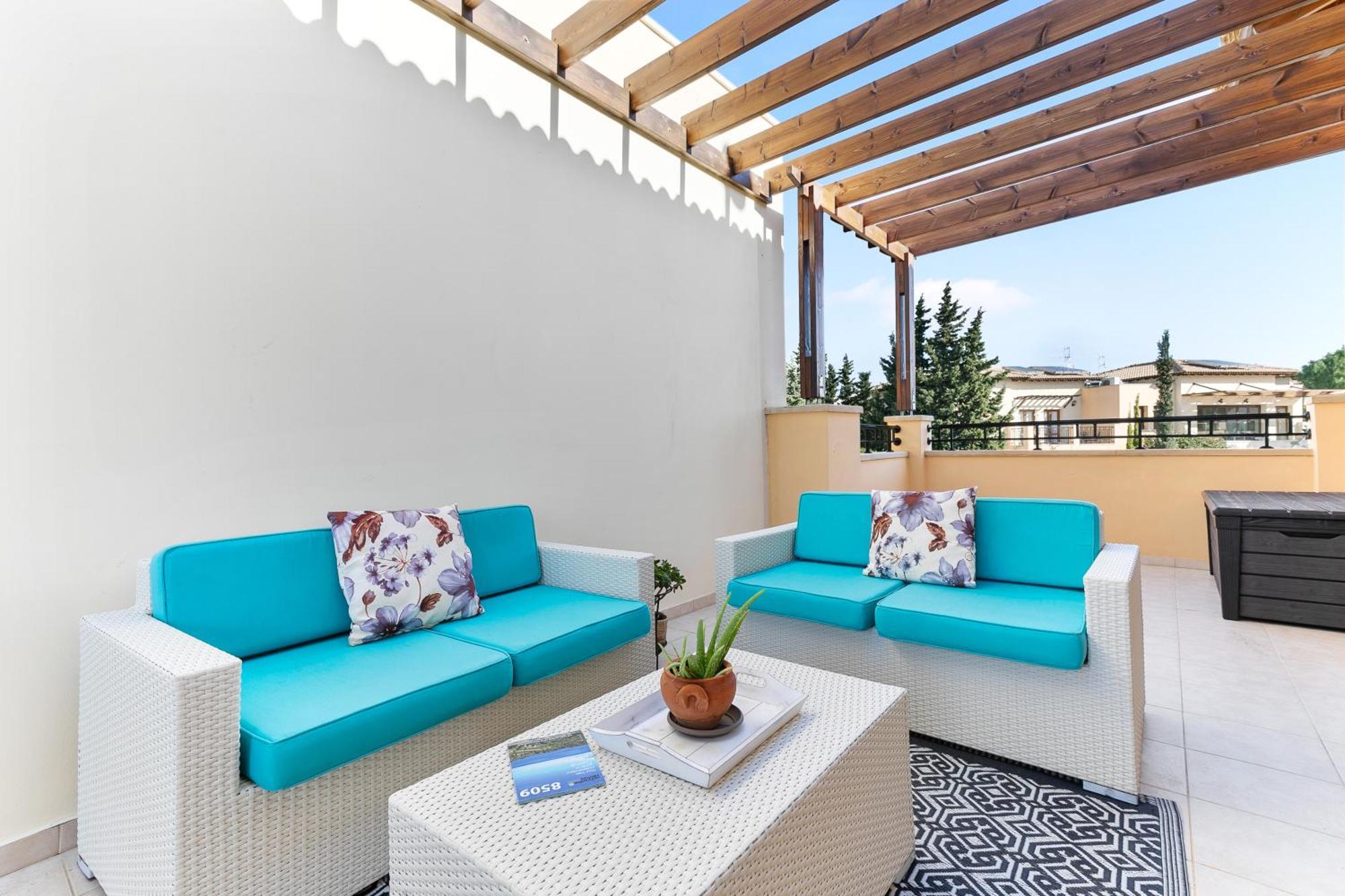 1 Bedroom Apartment Pyrgos With Beautiful Sea And Sunset Views, Aphrodite Hills Resort كوكليا المظهر الخارجي الصورة